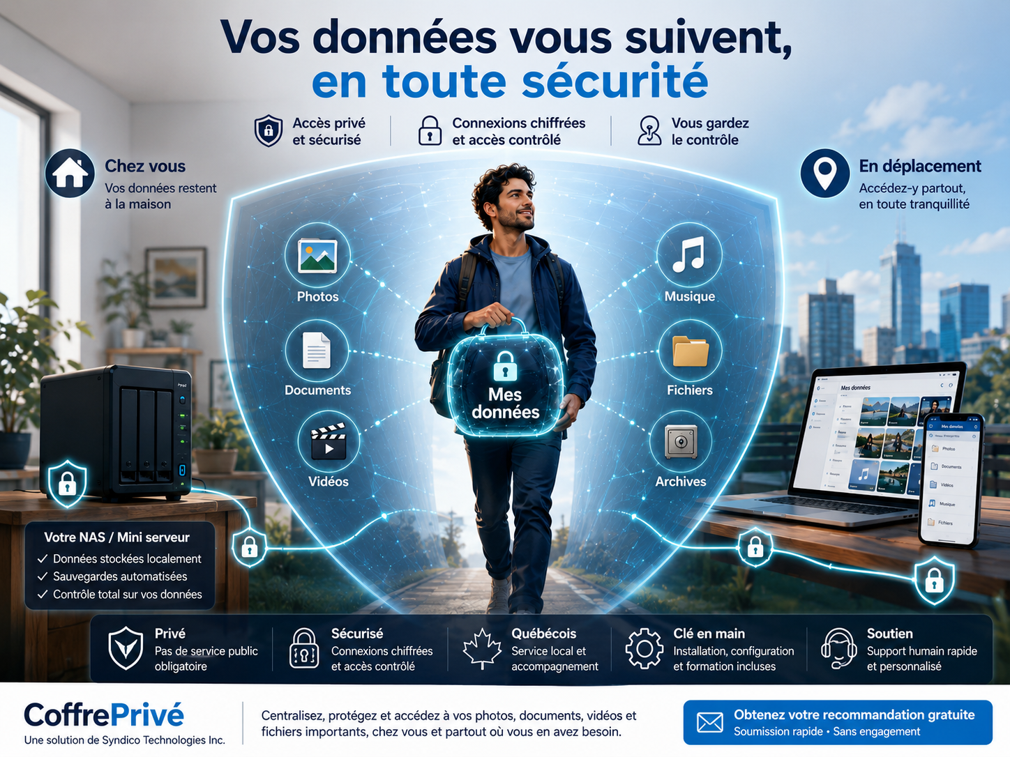 Présentation de CoffrePrivé : données stockées localement et accessibles de façon sécurisée